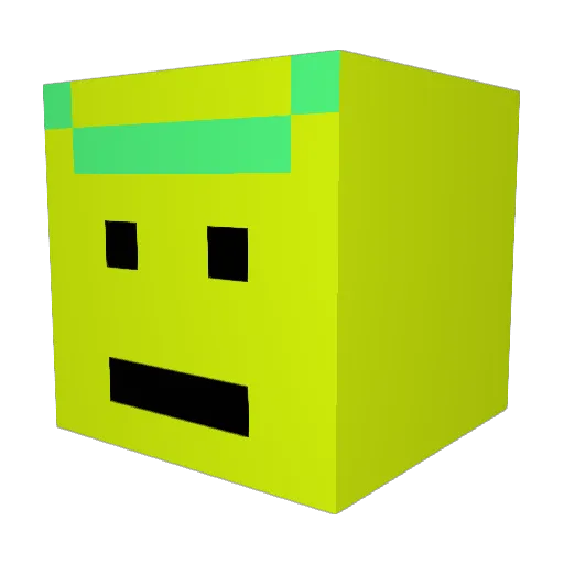 Loli_03 Minecraft avatar head, 3D render
