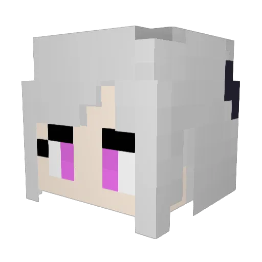 Loli_GHOST Minecraft avatar head, 3D render