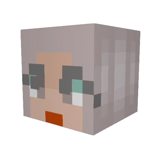 Loli_Logic Minecraft avatar head, 3D render