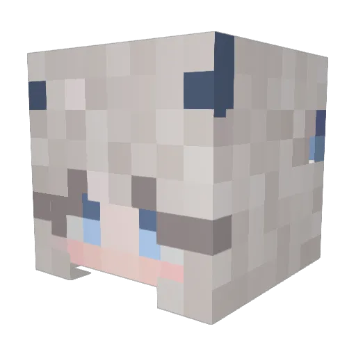 Loliara Minecraft avatar head, 3D render