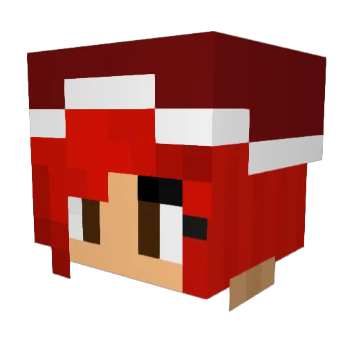 Lolibliss Minecraft avatar head, 3D render