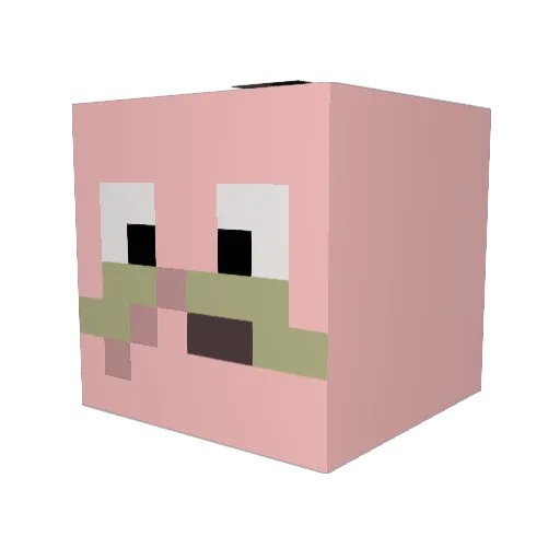 Lolichepls55 Minecraft avatar head, 3D render