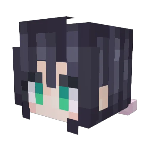 Lolicon03 Minecraft avatar head, 3D render