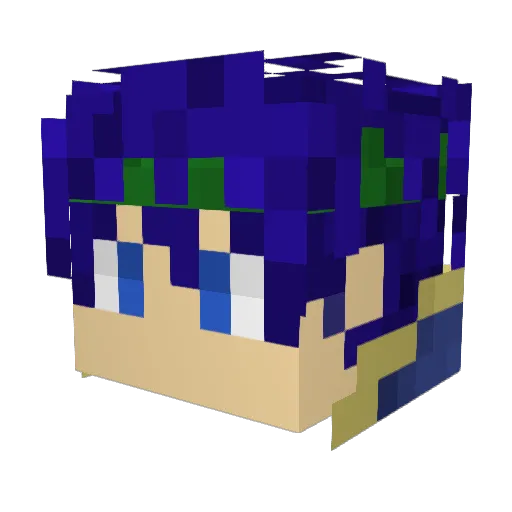 LoliconSlayer Minecraft avatar head, 3D render