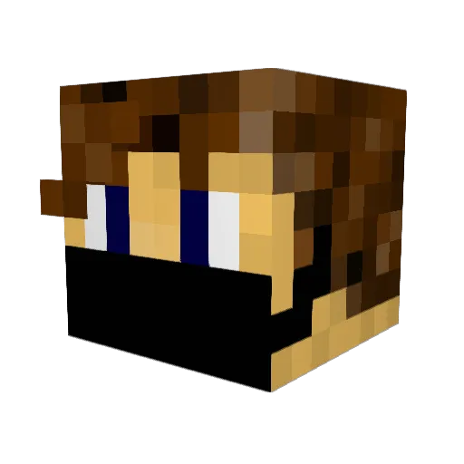 Lolik_Minecraft2 Minecraft avatar head, 3D render