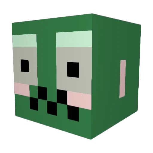 LolimoG Minecraft avatar head, 3D render