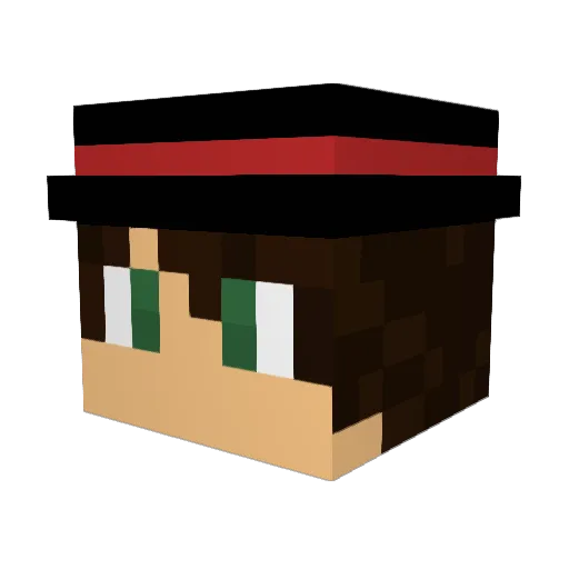 Lolin_Gamer Minecraft avatar head, 3D render