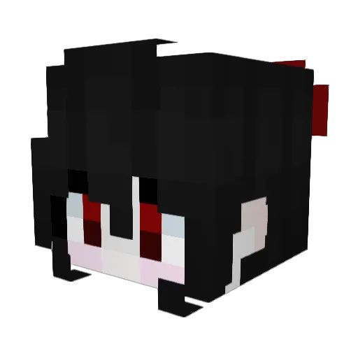 Lolisaru Minecraft avatar head, 3D render