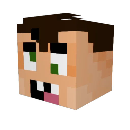 Lolita12 Minecraft avatar head, 3D render