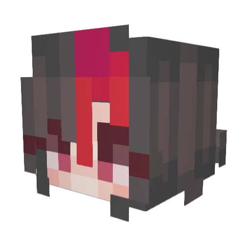 Lolitahz Minecraft avatar head, 3D render