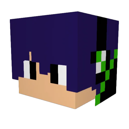 LolitsWills Minecraft avatar head, 3D render