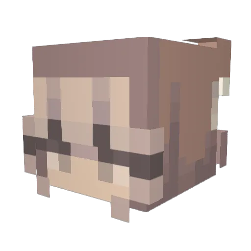 Loliver07 Minecraft avatar head, 3D render