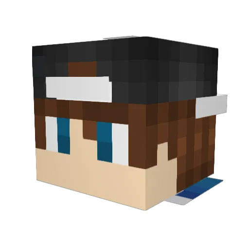 LoliverYT Minecraft avatar head, 3D render