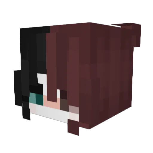 LolkaDiana Minecraft avatar head, 3D render