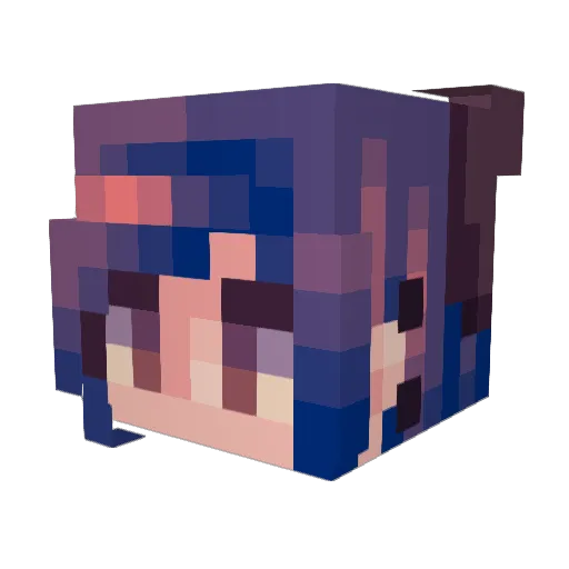 Lollass Minecraft avatar head, 3D render