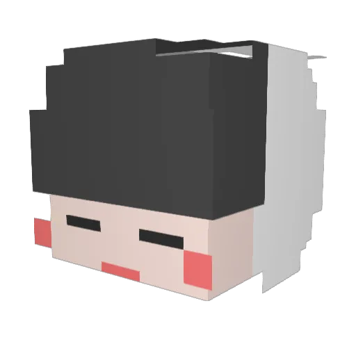LollePolle Minecraft avatar head, 3D render