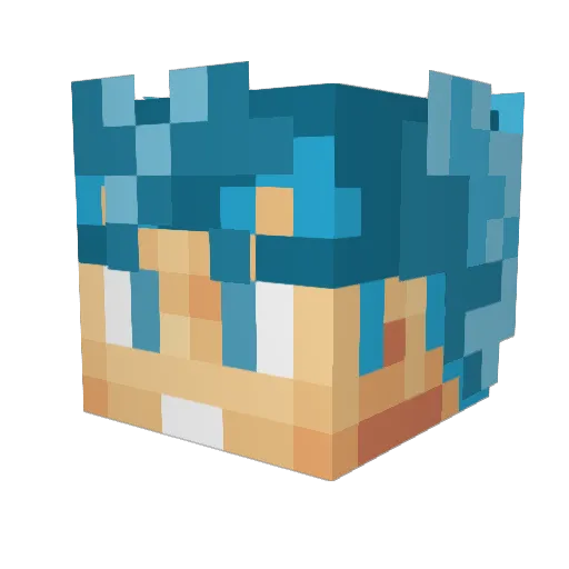 LollerForever Minecraft avatar head, 3D render