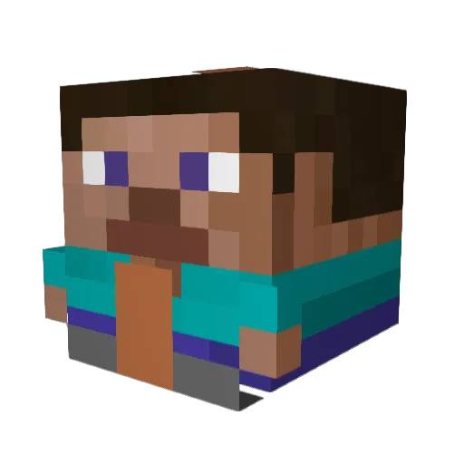 Lolleth Minecraft avatar head, 3D render
