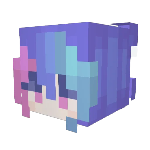 LolliRapper Minecraft avatar head, 3D render