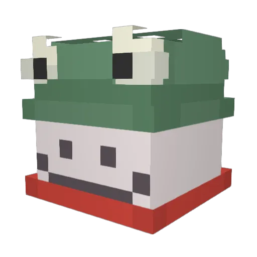 Lolli_lop Minecraft avatar head, 3D render