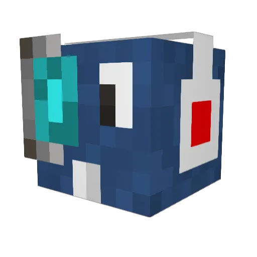LolliePoep Minecraft avatar head, 3D render