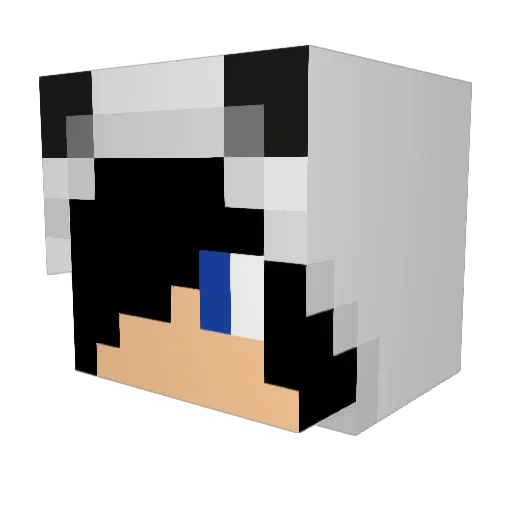 LollipopFairy Minecraft avatar head, 3D render