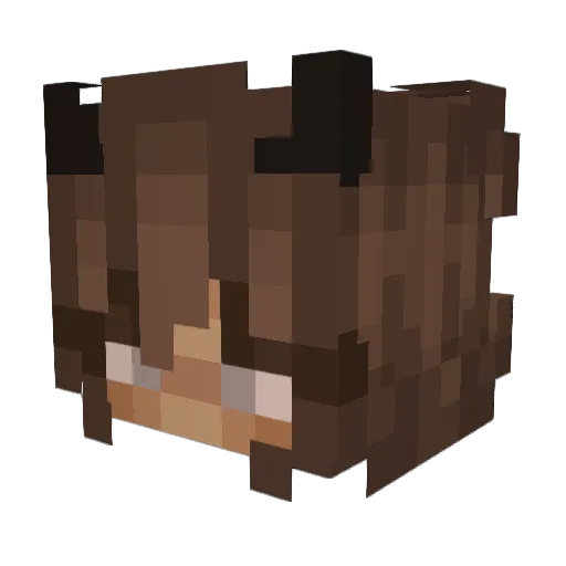 LollipopMouse Minecraft avatar head, 3D render