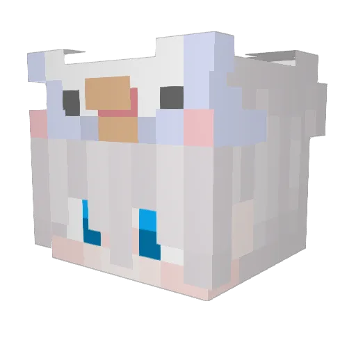 Lollipop_Wing Minecraft avatar head, 3D render