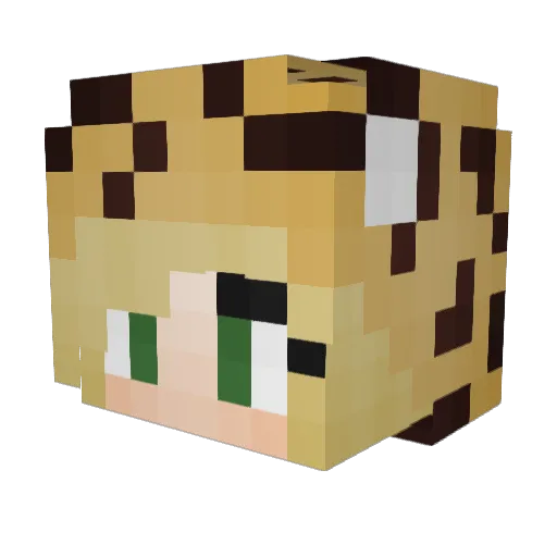 Lollipopsxox Minecraft avatar head, 3D render