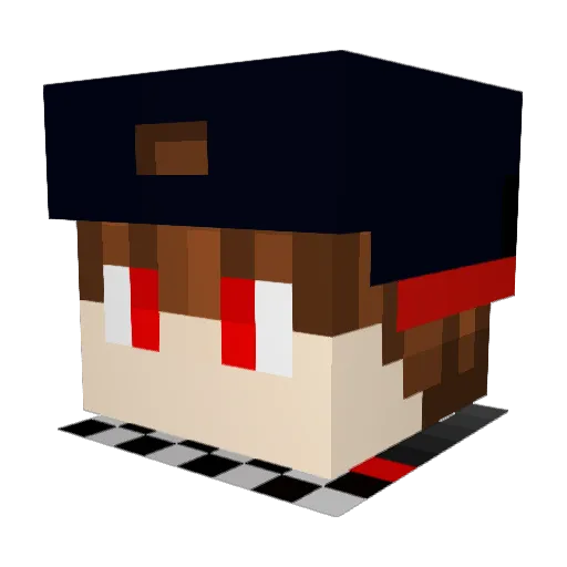 Lollissimo20 Minecraft avatar head, 3D render