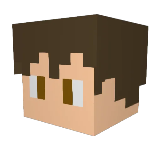 LolloBlue96 Minecraft avatar head, 3D render