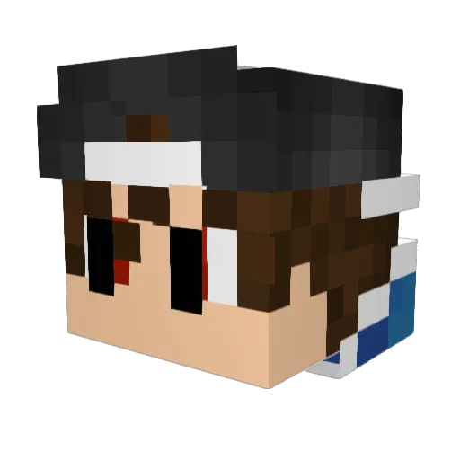 LolloFFS Minecraft avatar head, 3D render