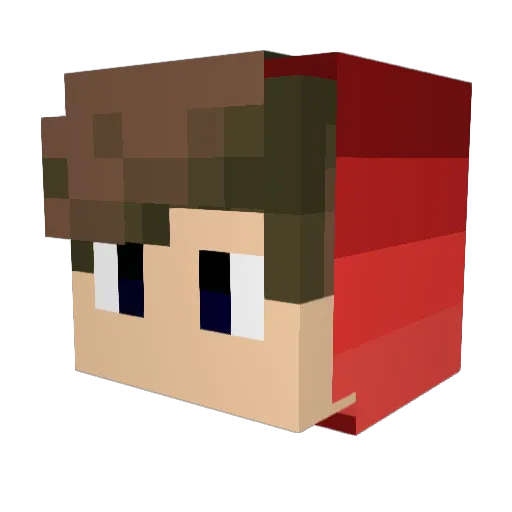 LolloUE Minecraft avatar head, 3D render