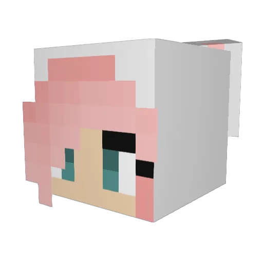 Lollows Minecraft avatar head, 3D render