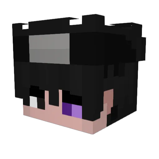 Lolloxmari Minecraft avatar head, 3D render