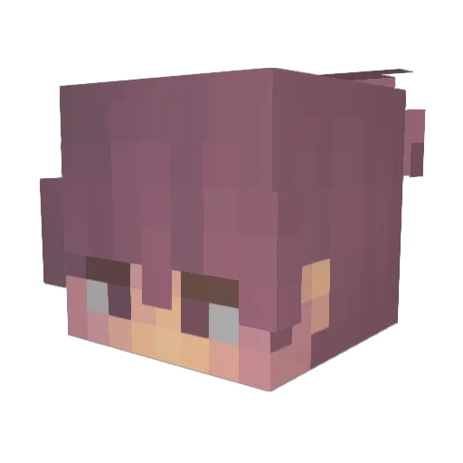 LollyBl Minecraft avatar head, 3D render