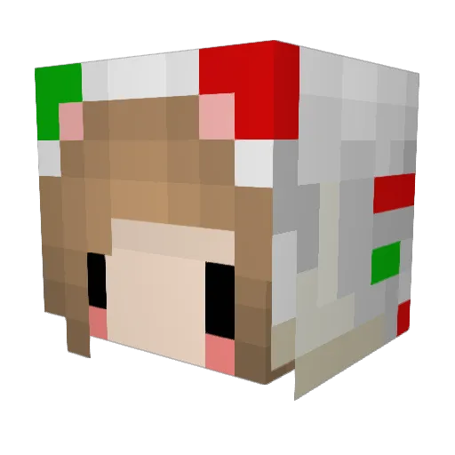 LollyBowl Minecraft avatar head, 3D render