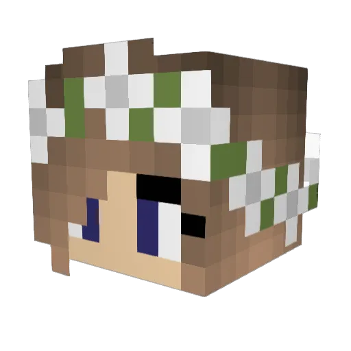 LollyPopLamb123 Minecraft avatar head, 3D render