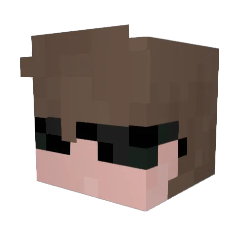 Lollydgeu Minecraft avatar head, 3D render