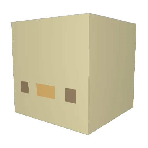 Lollypine Minecraft avatar head, 3D render