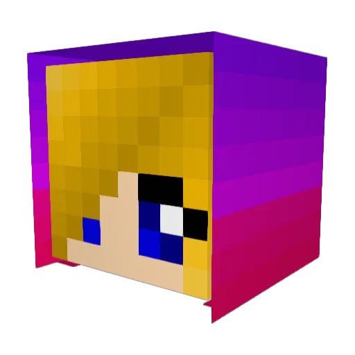 Lollypop_04 Minecraft avatar head, 3D render