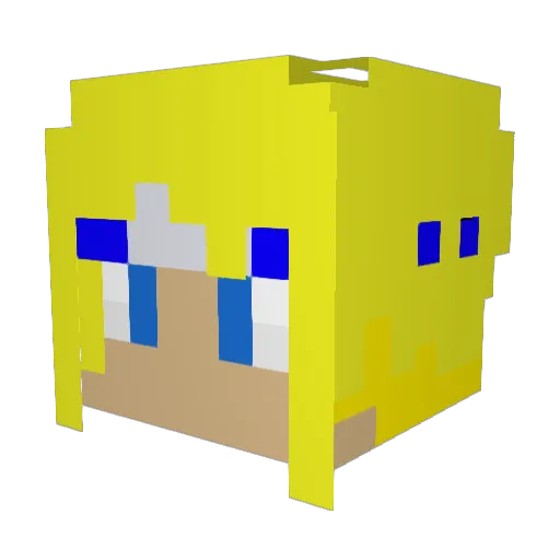 Lolnath Minecraft avatar head, 3D render