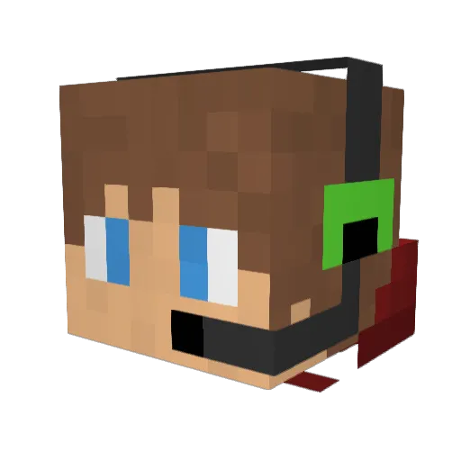 Lolo359 Minecraft avatar head, 3D render