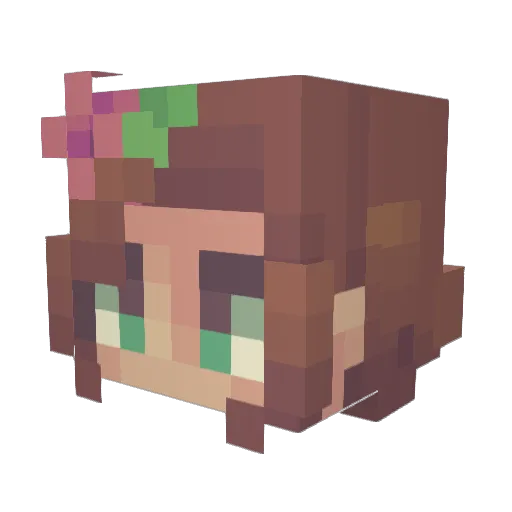 LoloFrijole Minecraft avatar head, 3D render
