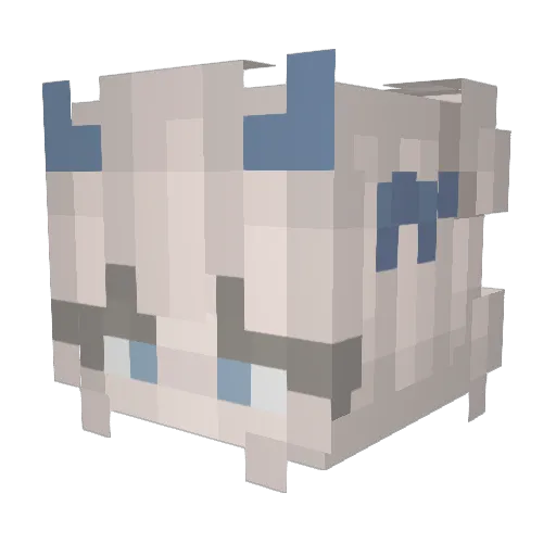 LoloLuu Minecraft avatar head, 3D render