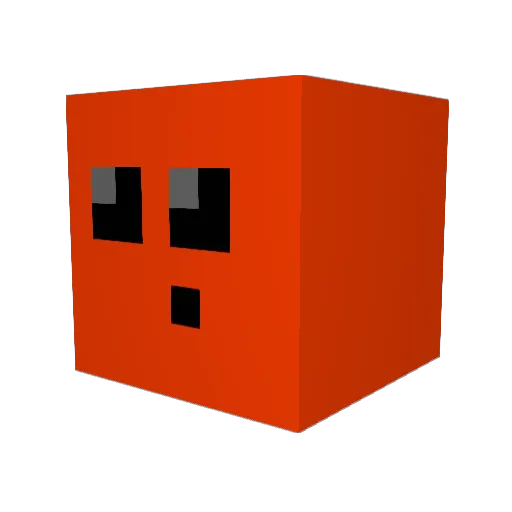 LoloTheCube Minecraft avatar head, 3D render