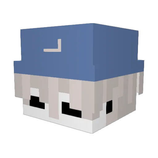 Lolocaru Minecraft avatar head, 3D render