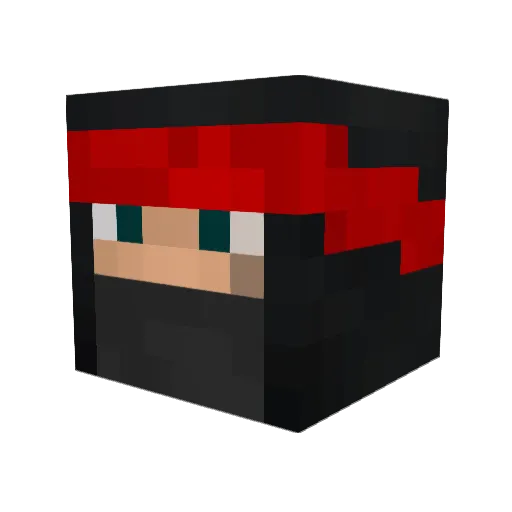 Lolokop Minecraft avatar head, 3D render