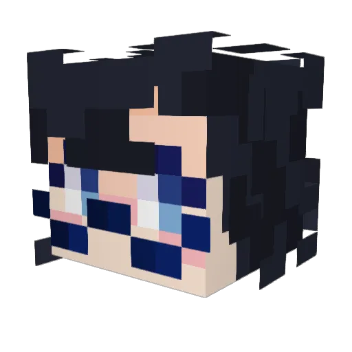 Lolotte_C Minecraft avatar head, 3D render