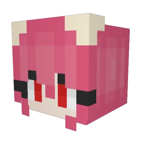 Lolouisus2022 Minecraft avatar head, 3D render